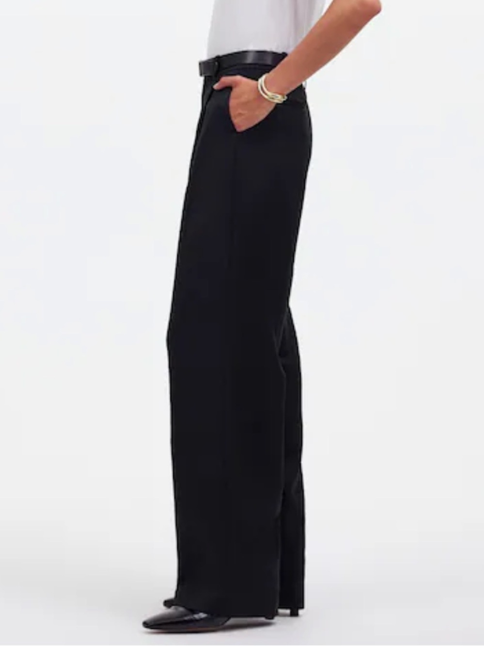 Madewell Mid-Rise Pleated Trouser Pants - Picture 2 of 13